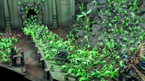 warhammer world diorama of bright green nighthaunts