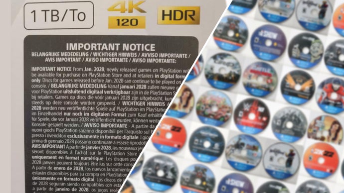 Sony appears to be putting labels on PS5 console boxes to warn people it's ending disc production