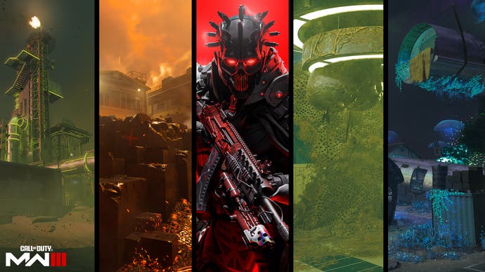 Showcasing the various maps to be featured in the Vortex playlist during Season 3 of Modern Warfare 3.