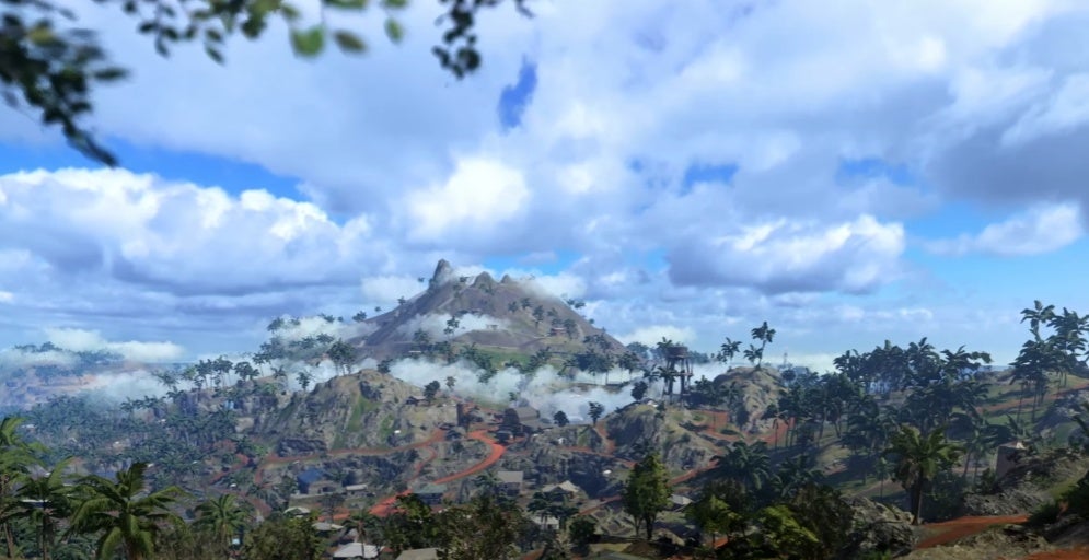 A still of Call Of Duty Warzone&rsquo;s new Pacific map, taking from the recent multiplayer reveal trailer.