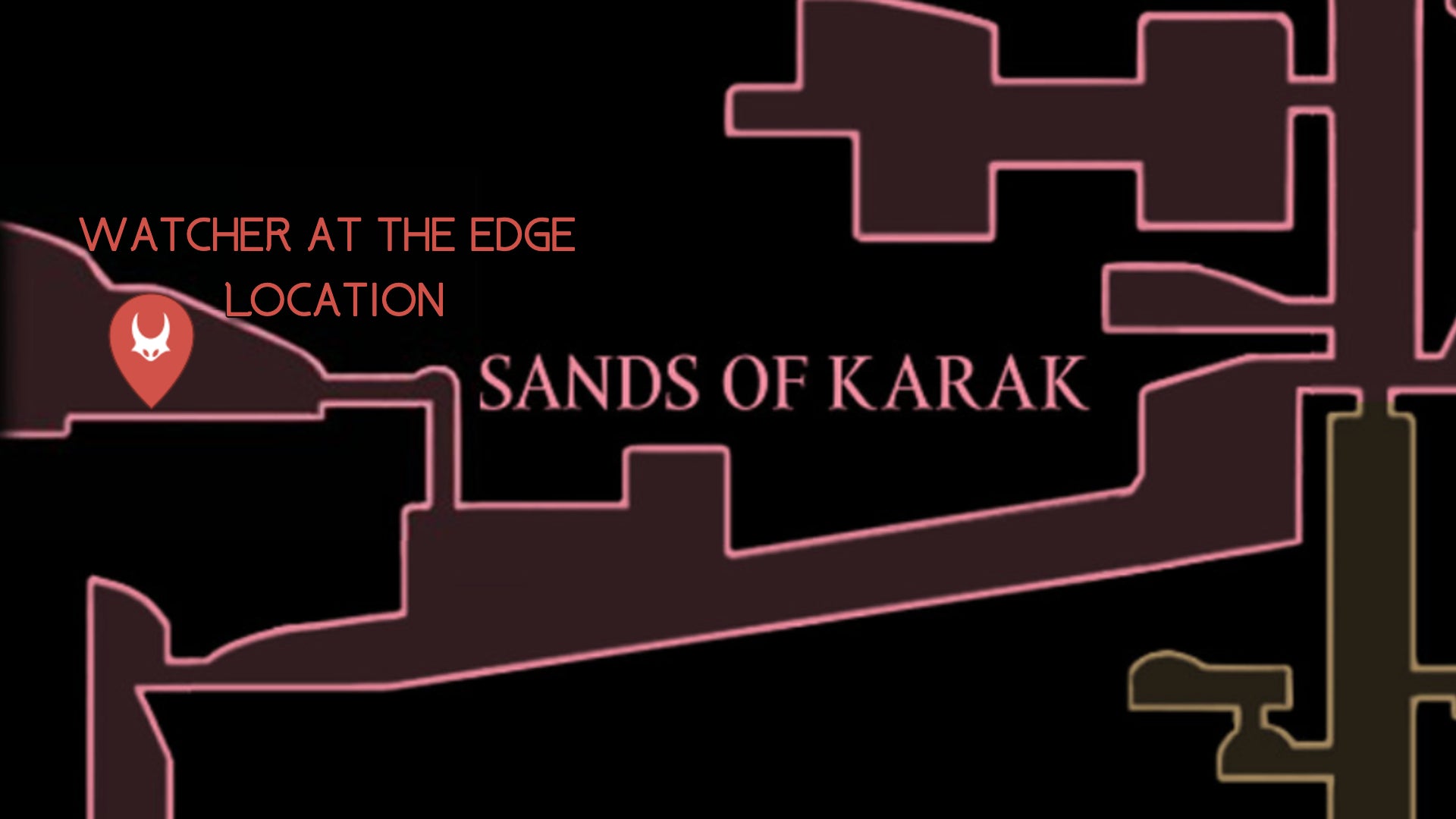 A map showing the location of the Watcher at the Edge in Hollow Knight: Silksong. - 78