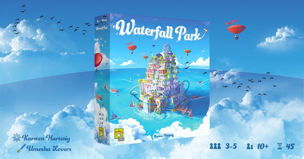 the box art for Waterfall Park