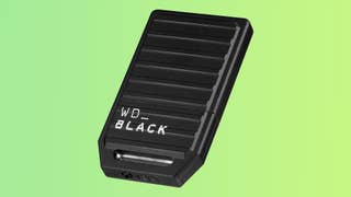 WD C50 expansion card on a green gradient background