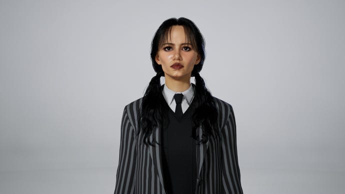 Un personaje en Inzoi que se parece mucho al miércoles de la familia Addams.