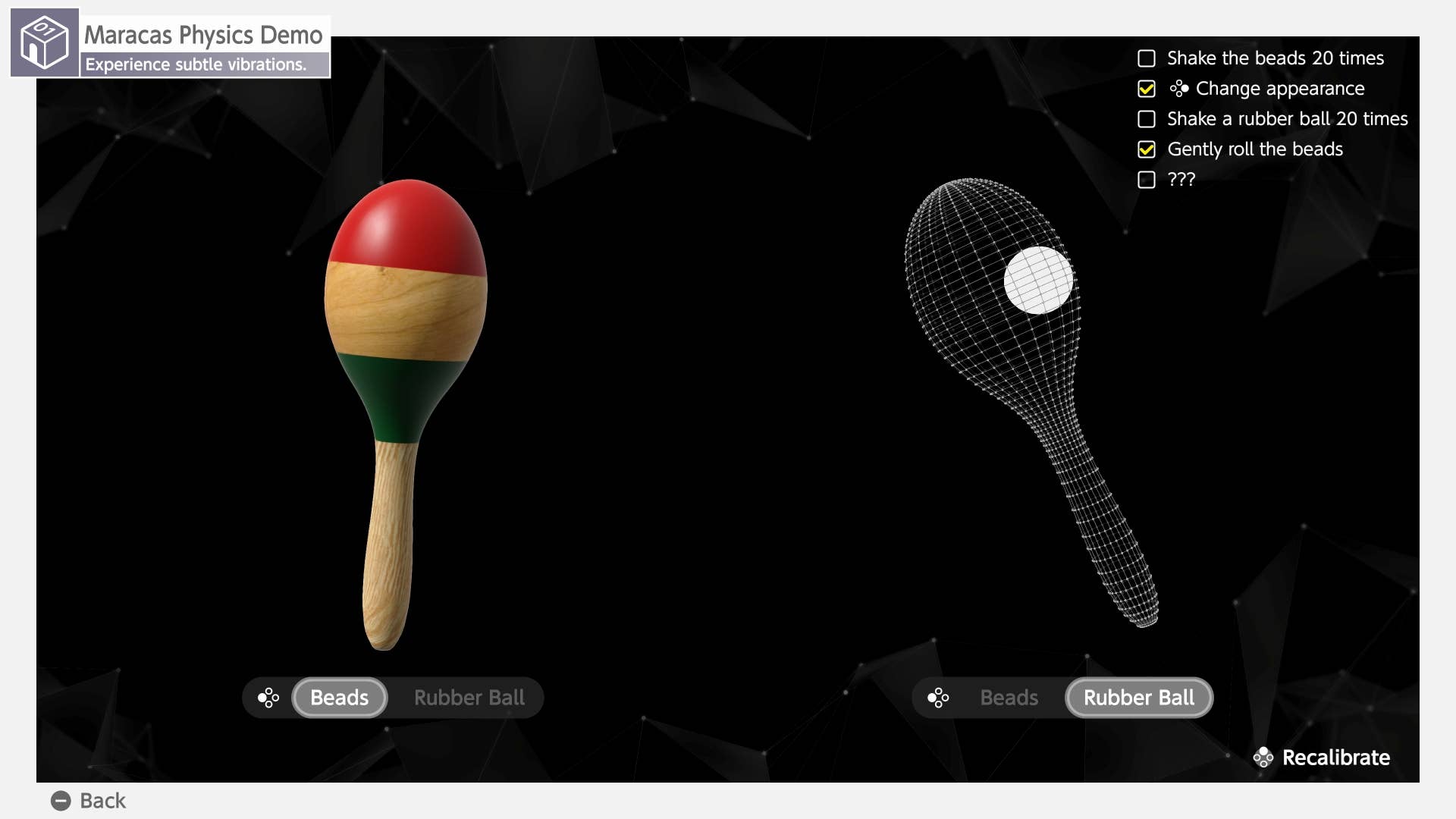 Nintendo Switch 2 Welcome Tour official screenshot showing a mini game where you move the Joy-Con around to similate the feeling of Maracas