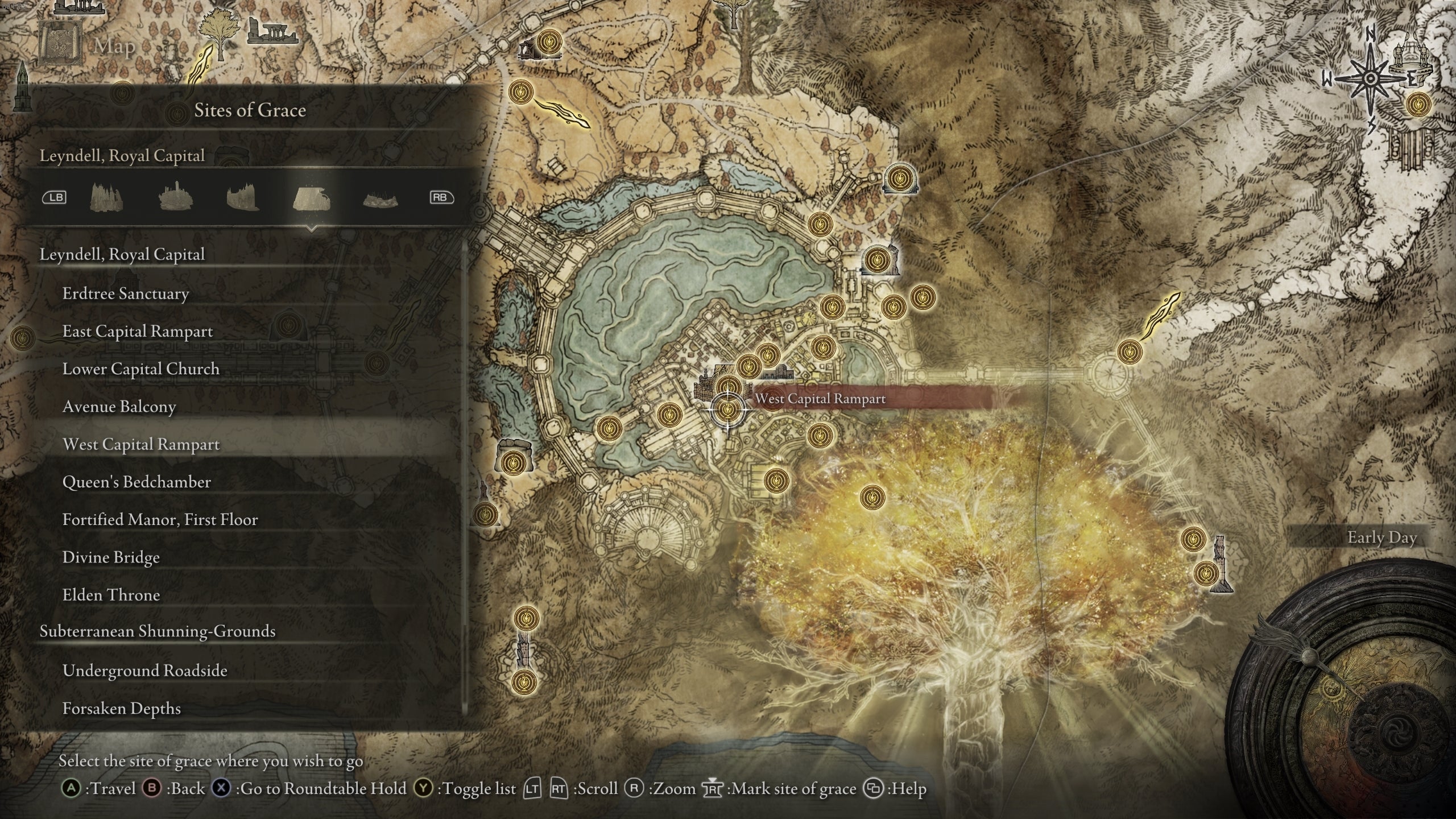 West Capital Rampart Grace in Elden Ring