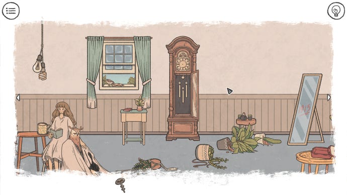 An apartment in disarray in When The Past Was Around