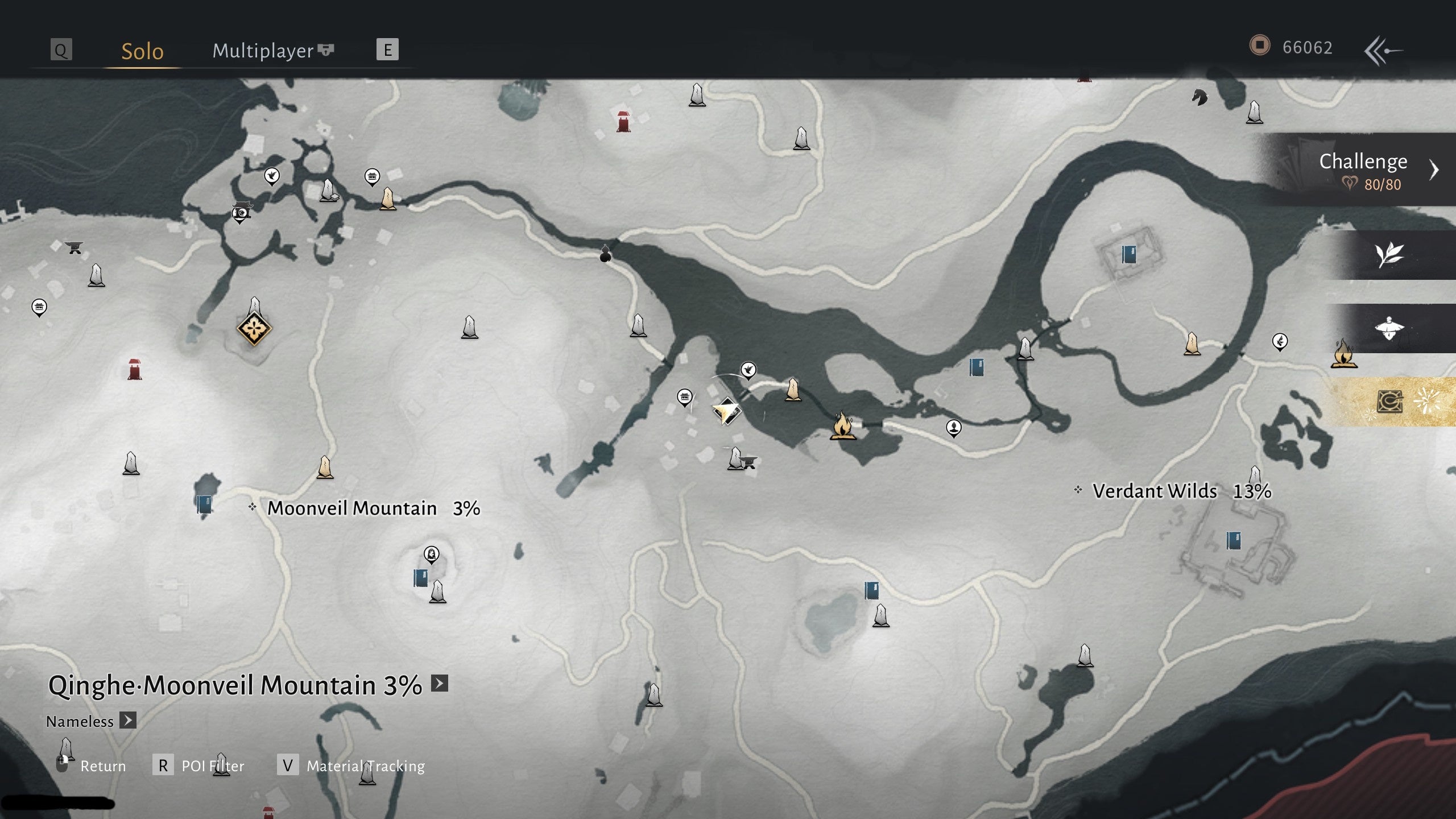 A map image showing where to start Foul Play in Where Winds Meet - 3