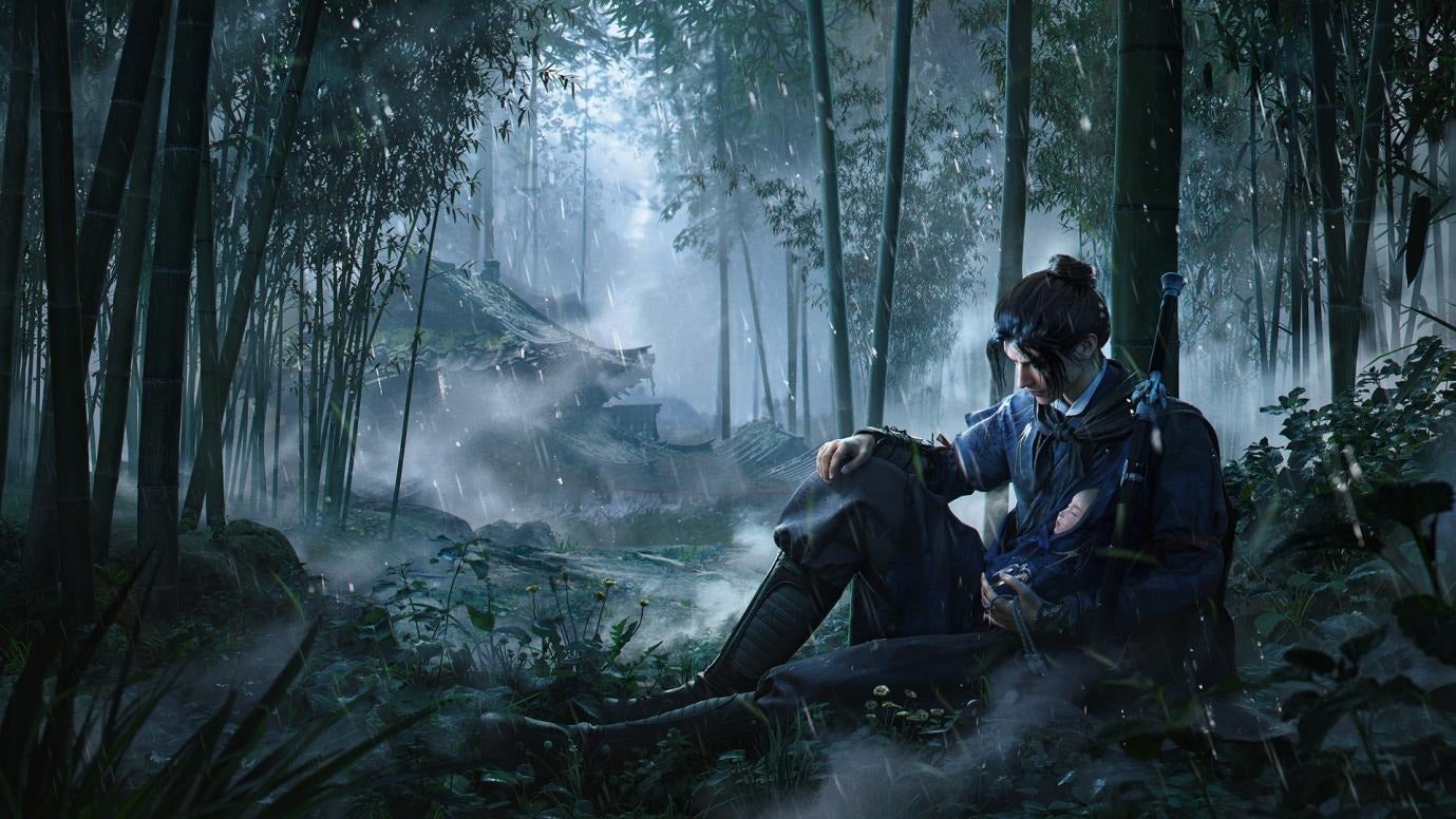 A Wuxia warrior resting in a bamboo forest in Where Winds Meet. - 1