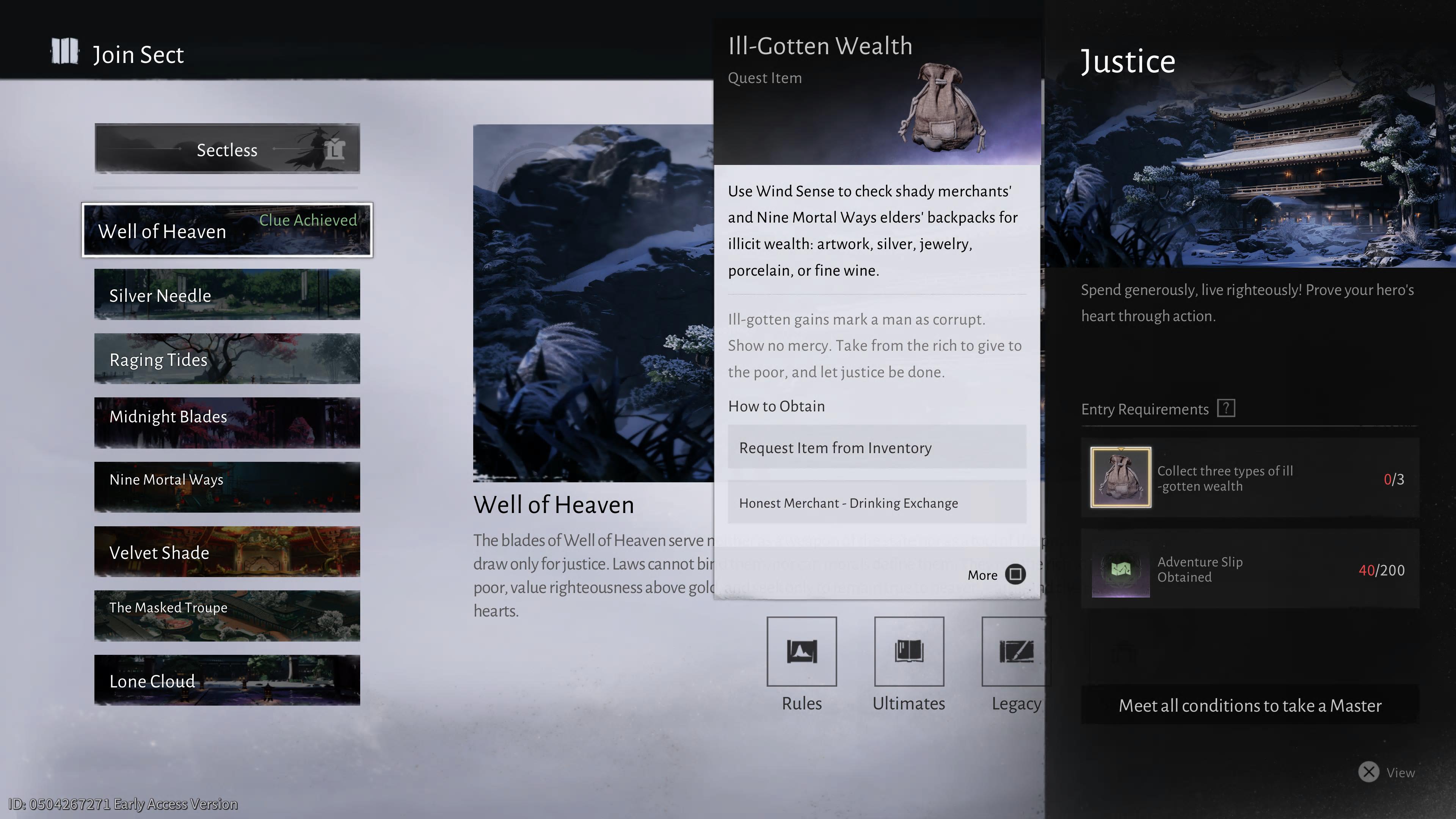 An item screen showing the locations of Ill-gotten Wealth in Where Winds Meet. - 6