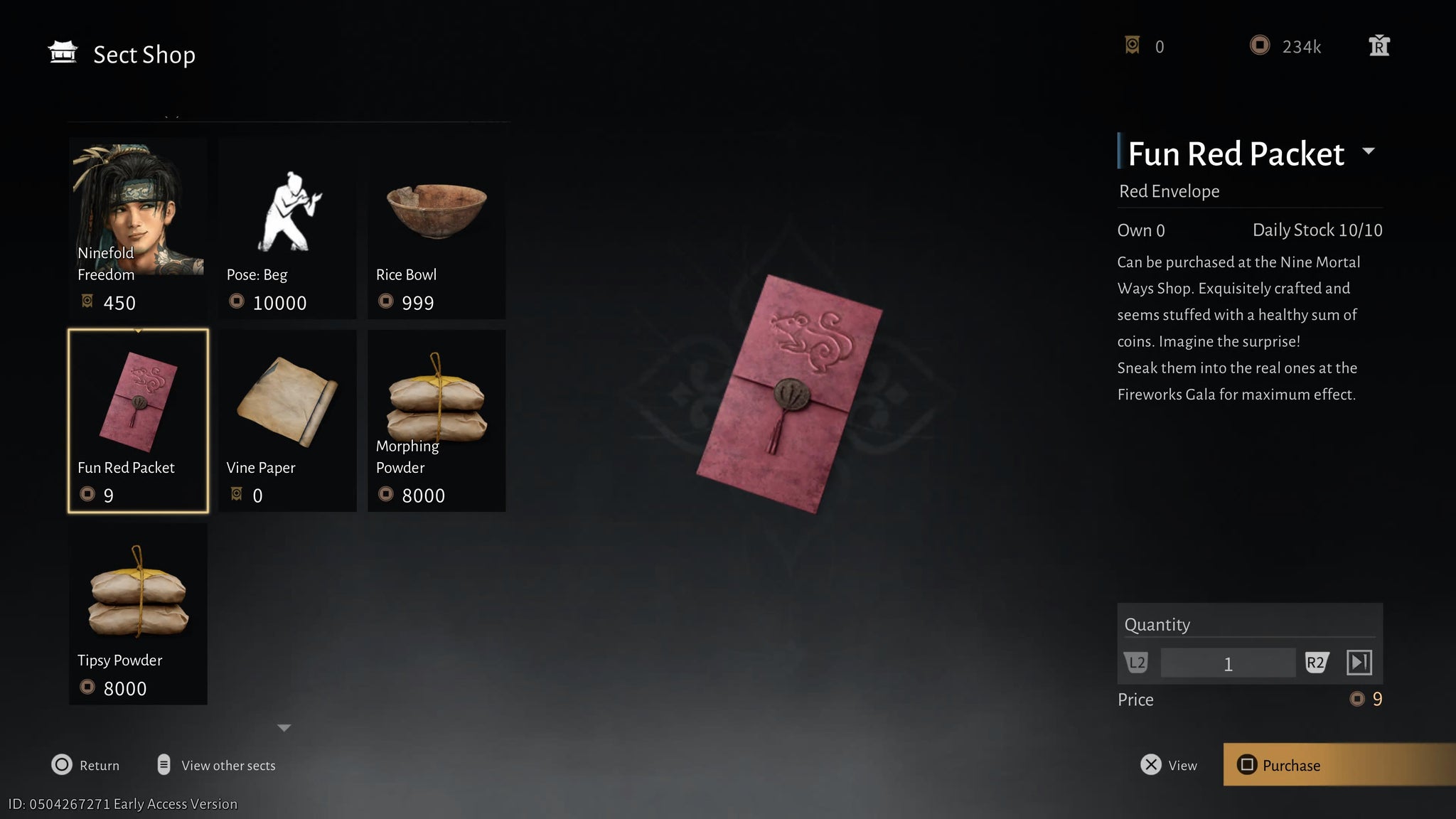 A fake money packet used by the Nine Mortal Ways in Where Winds Meet. - 6