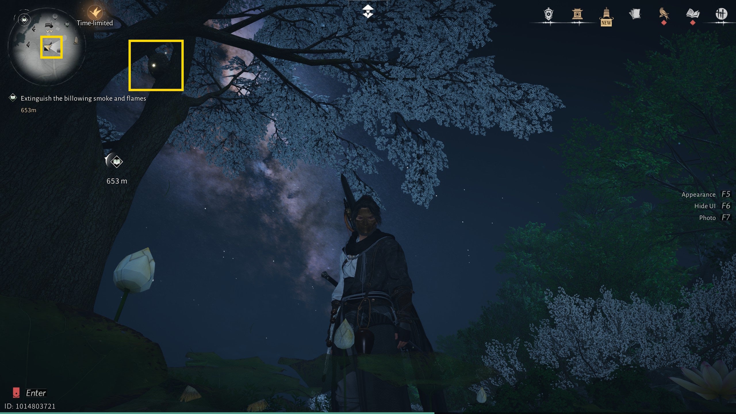 An image showing an oddity in-world and on the mini-map in Where Winds Meet - 3