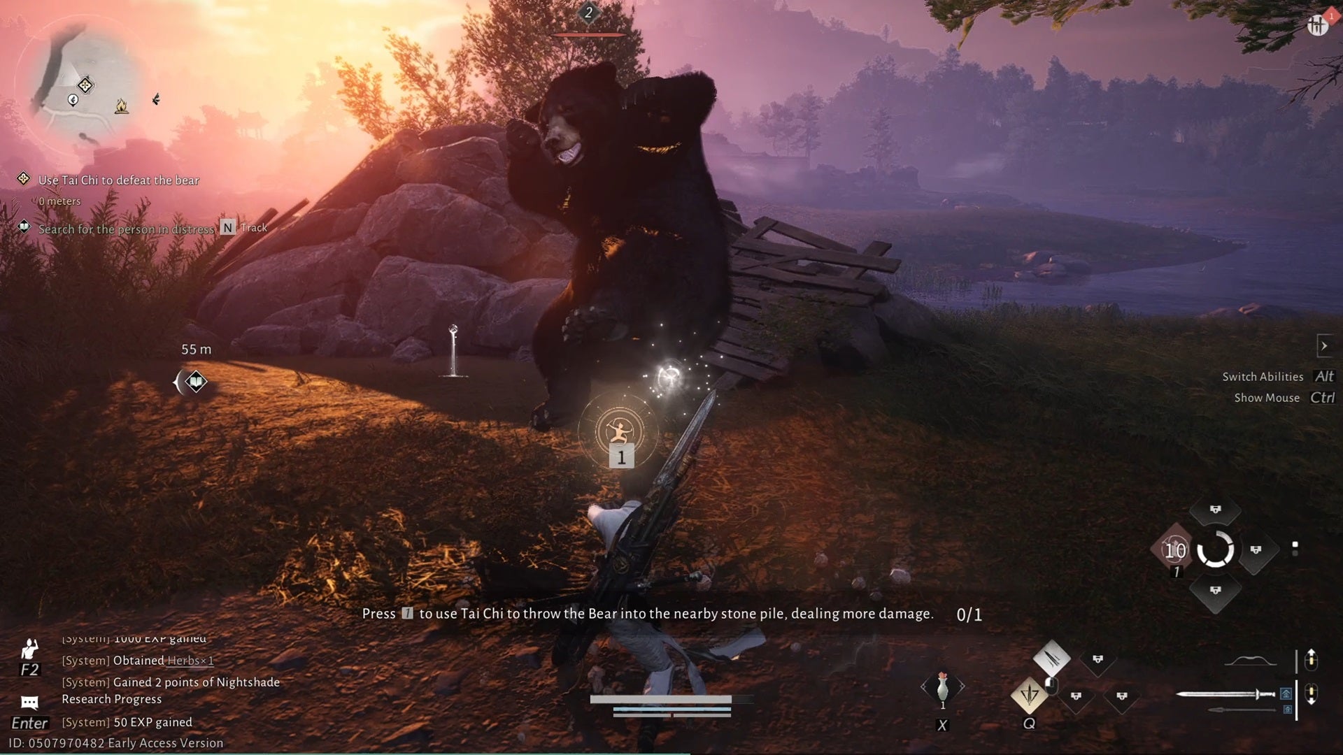 Using Tai Chi to yeet a bear skyward in Where Winds Meet. - 4