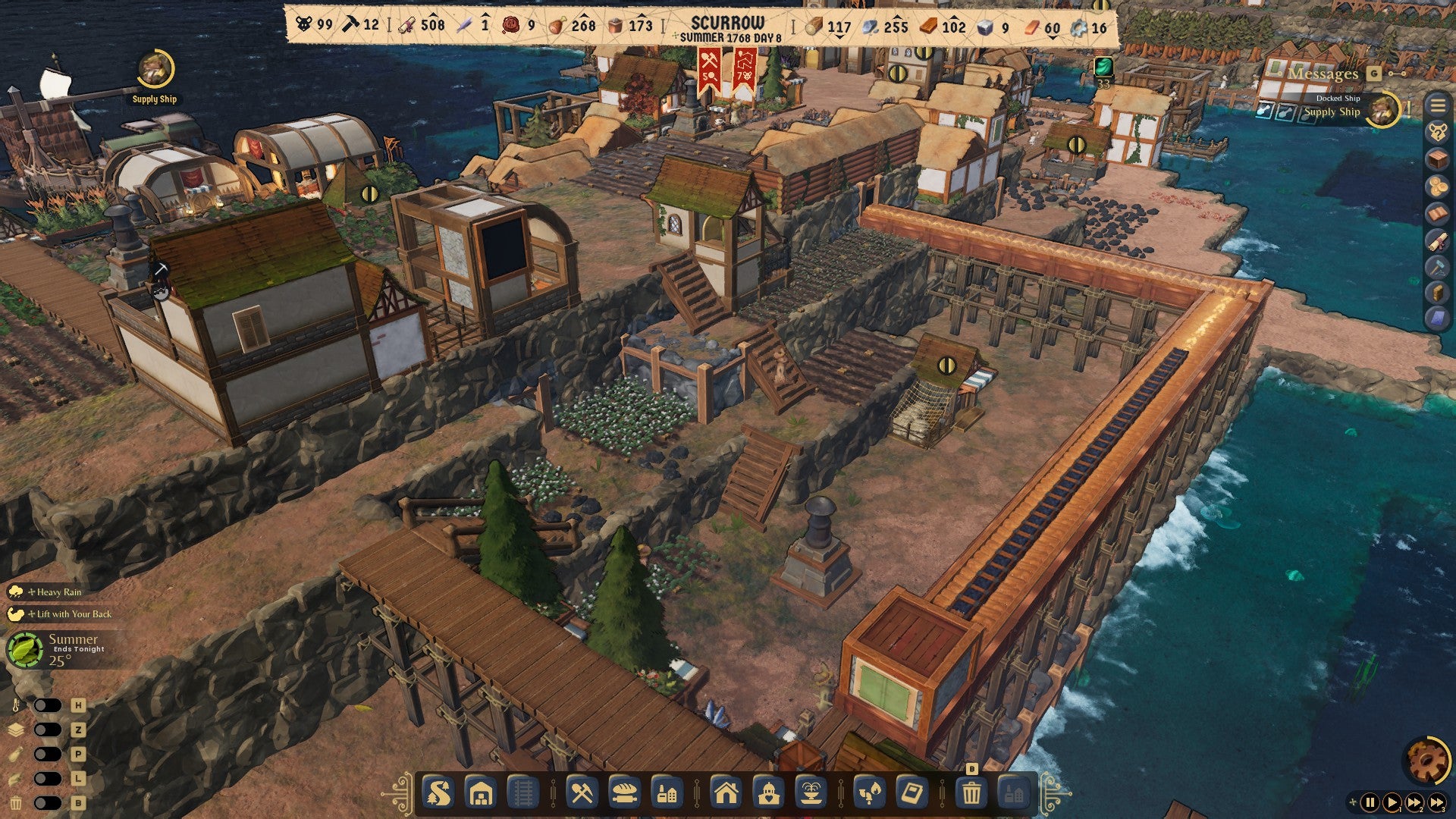 An agrarian town next to the sea in Whiskerwood.