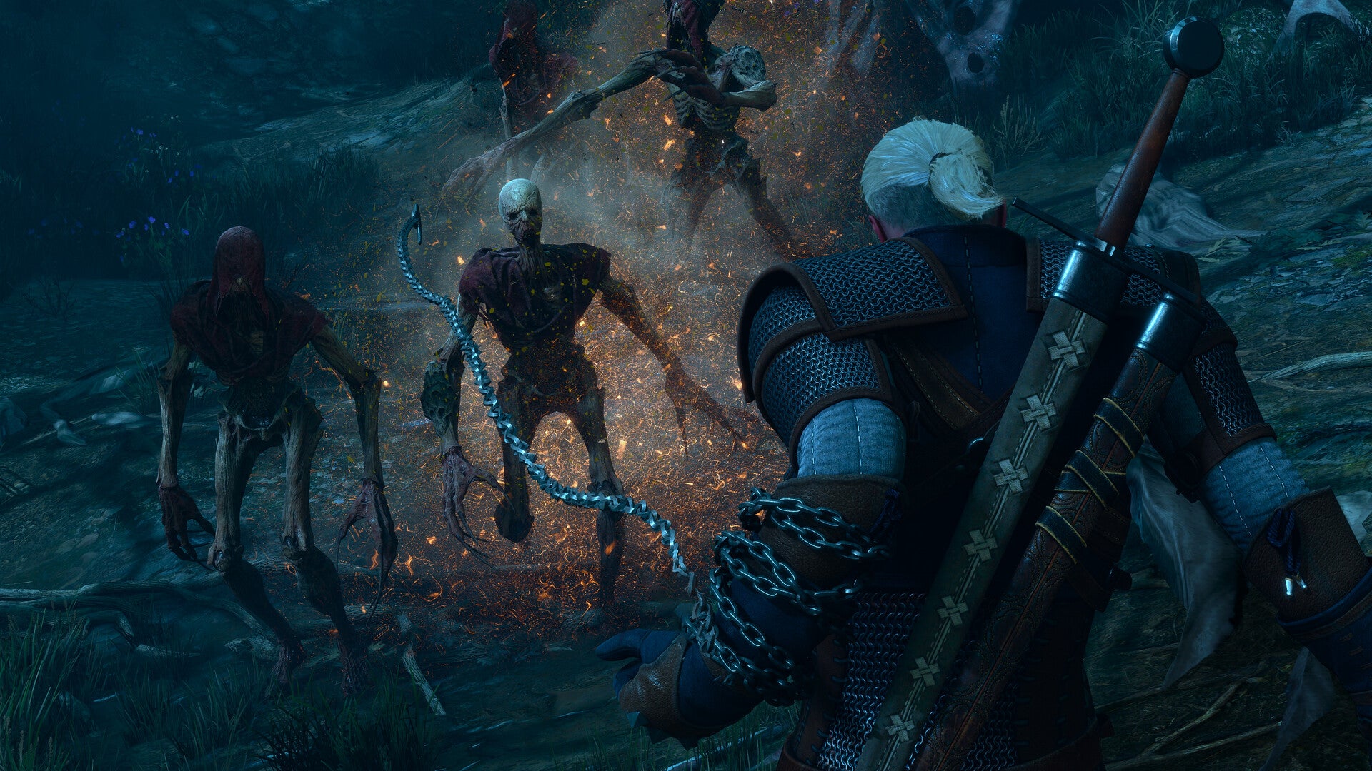 Łańcuch urozmaici walkę w Wiedźminie 3. Geralt wykorzysta go na kilka sposobów