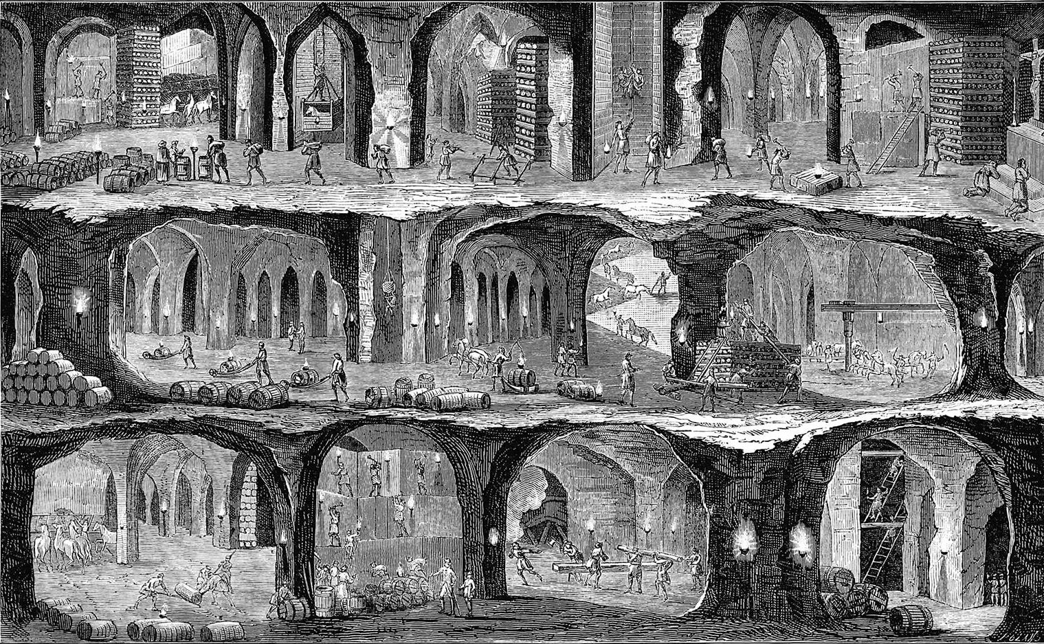 Wieliczka Salt Mine by Jules Rocault. - 1