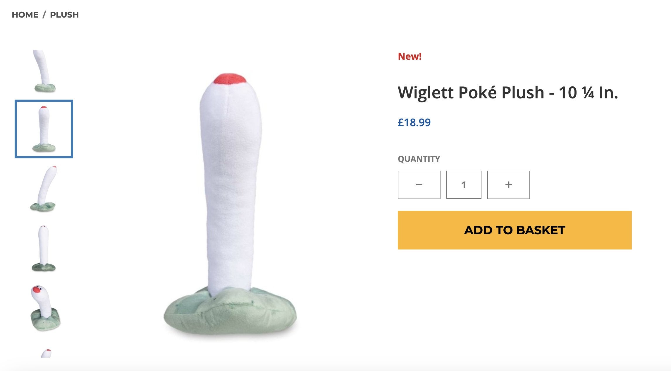 Wiglit Plush on sale by the pokemon company