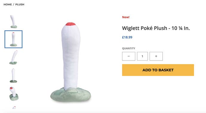 Wiglit Plush on sale by the pokemon company