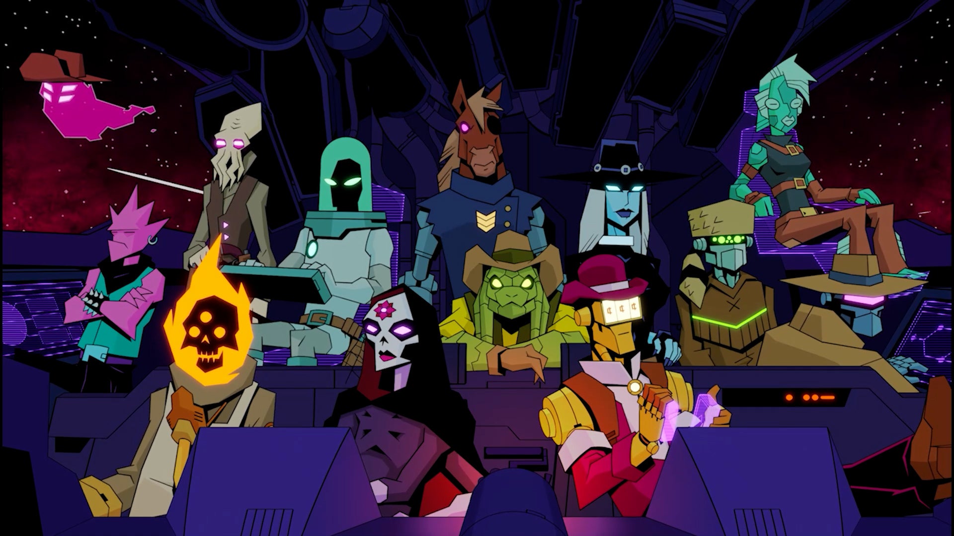 Space-western action in a Wild Bastards screenshot. - 1