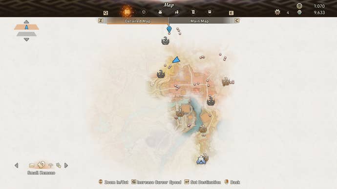 A map view of Mirror Stone locations in Wild Hearts