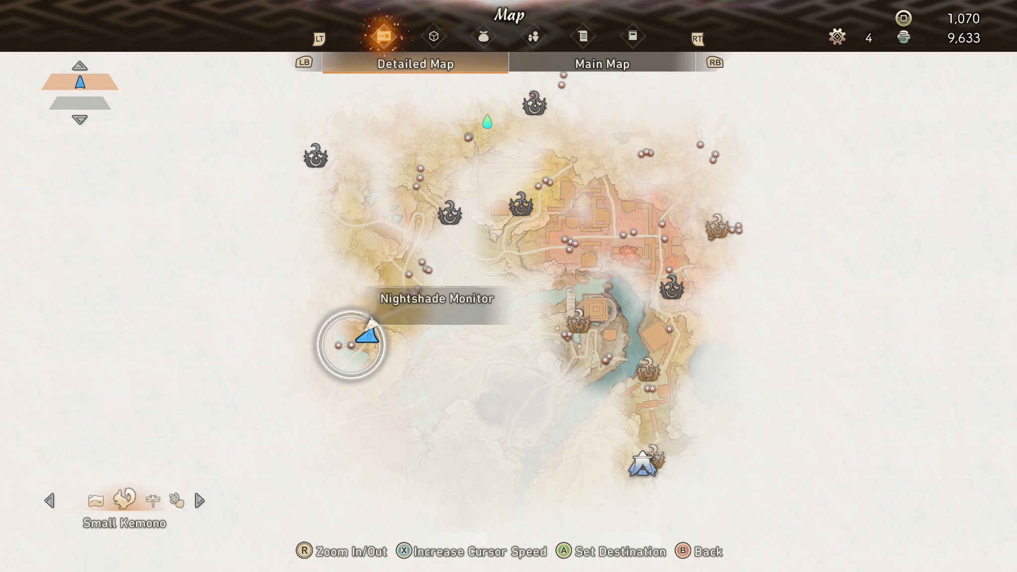 An alternative map view of Pointed Scale locations in Wild Hearts - 5