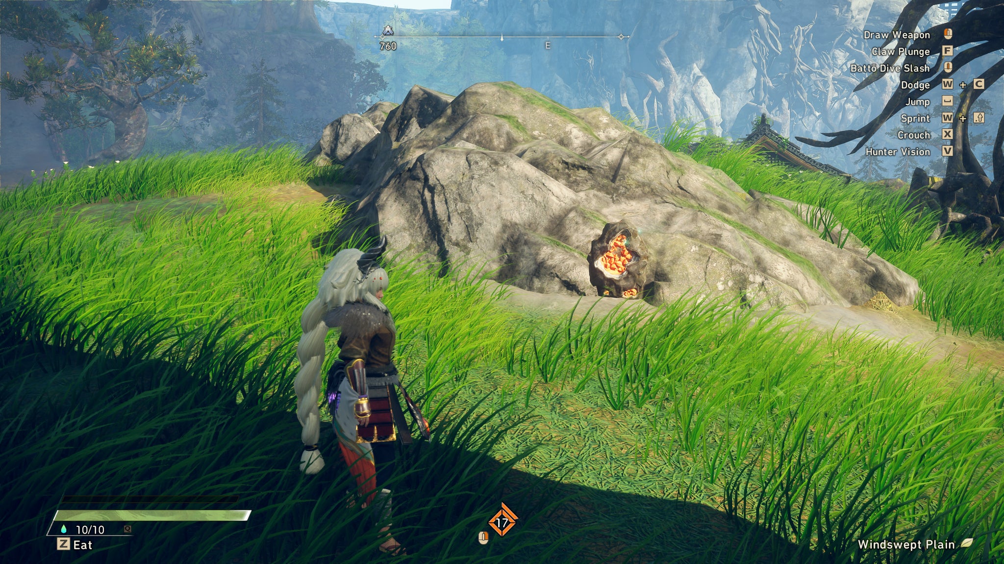 An outcrop of Small Crystal Ore in Wild Hearts - 12