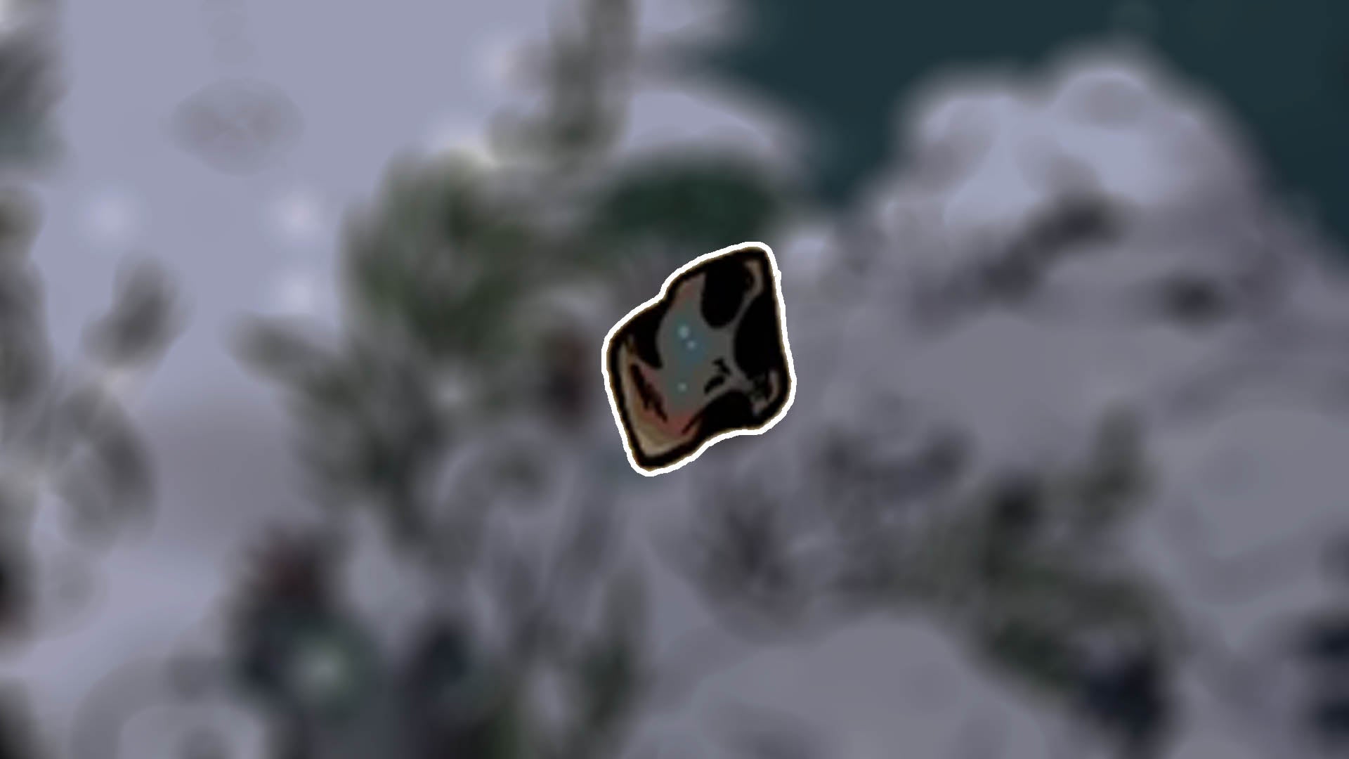 winter burrow a piece of flint highlighted over a blurry background of the mouse looking in the wilderness for flint