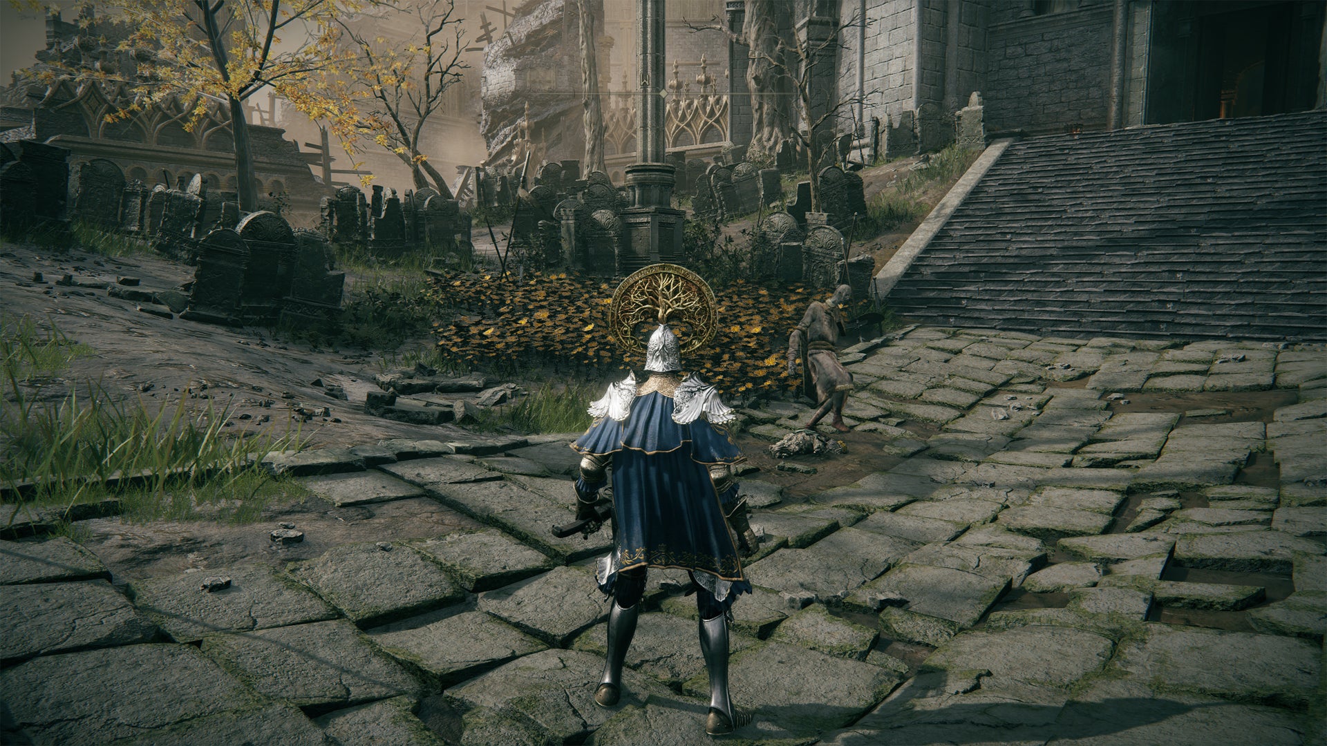 Gostoc stomping on Godrick’s remains in Elden Ring. - 6