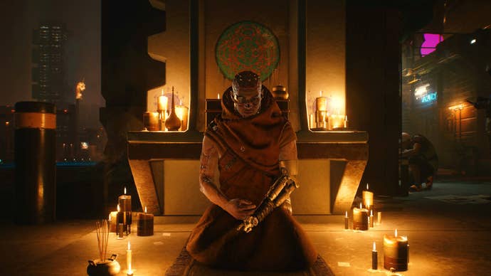 A character in Cyberpunk 2077.