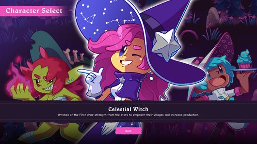 Da Celestial Witch locked n loaded ta expand tha coven on tha characta select screen of WitchHand.