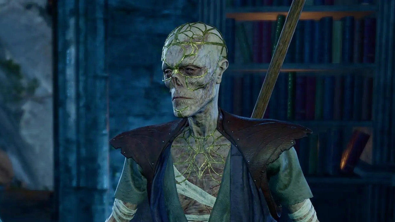 Withers, a mysterious and terrifying Skeleton, in Baldur&rsquo;s Gate 3