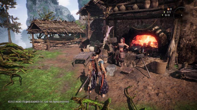 The location of the blacksmith in Wo Long