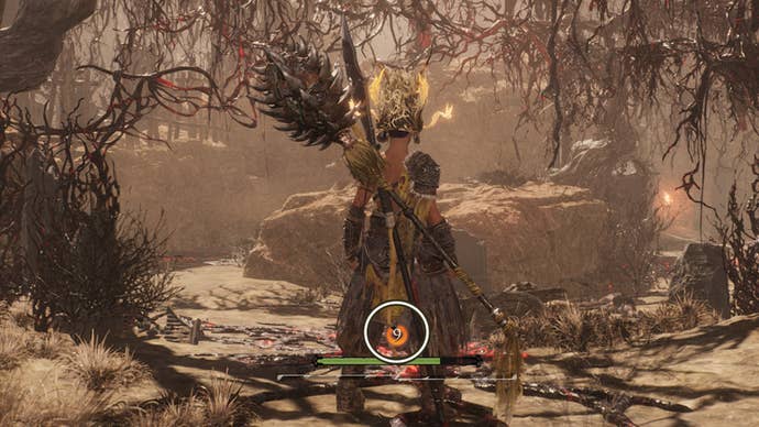 wo long fallen dynasty character moving through dried battlefield morale circled