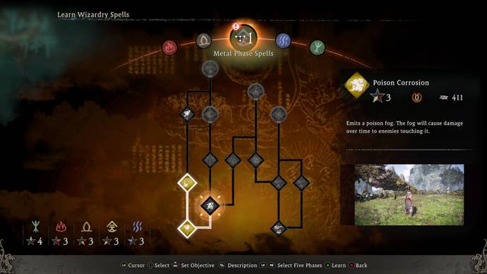 wo long fallen dynasty learn spells menu