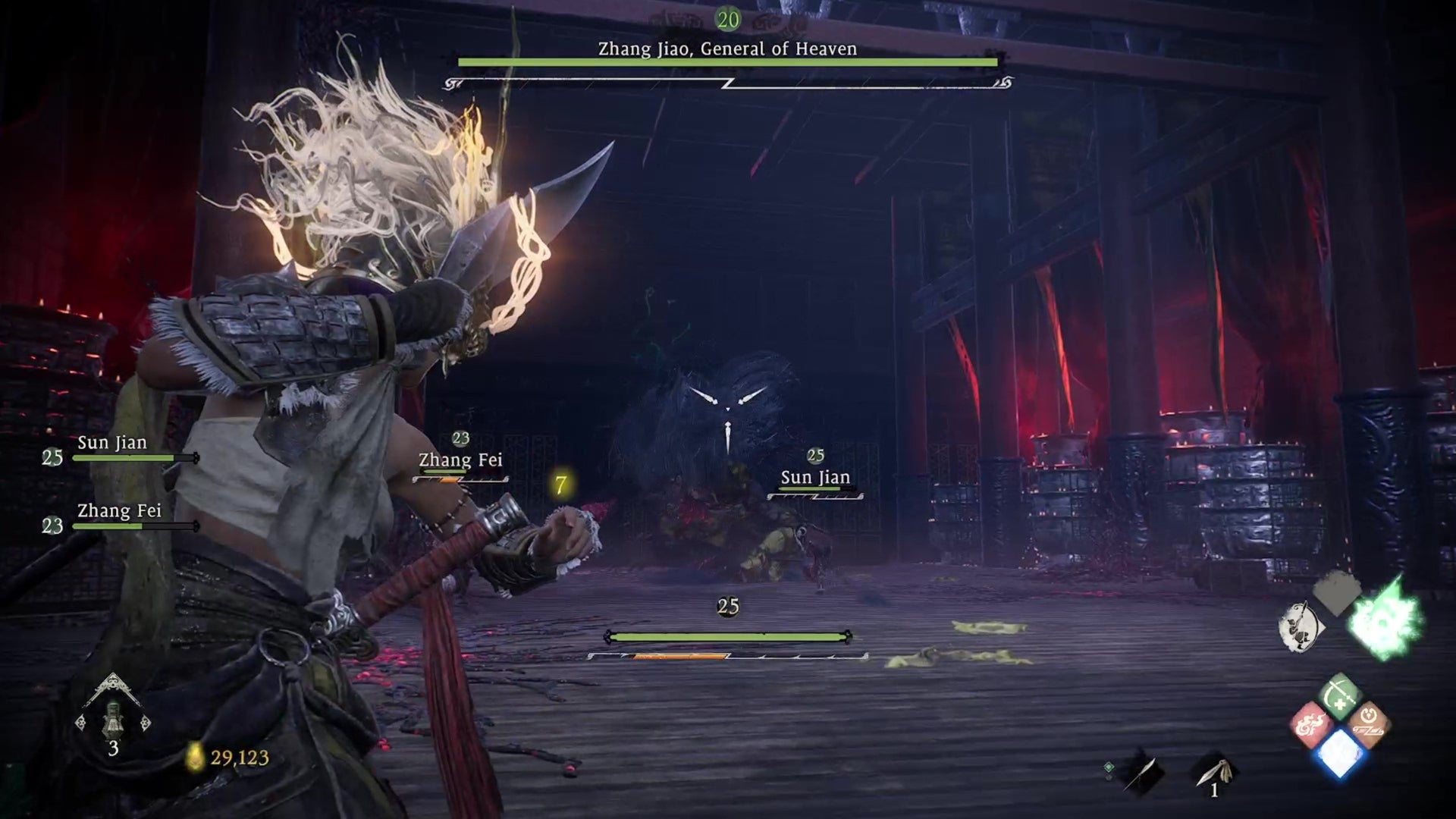 wo long fallen dynasty, a character is aiming a throwing knife at zhang liao