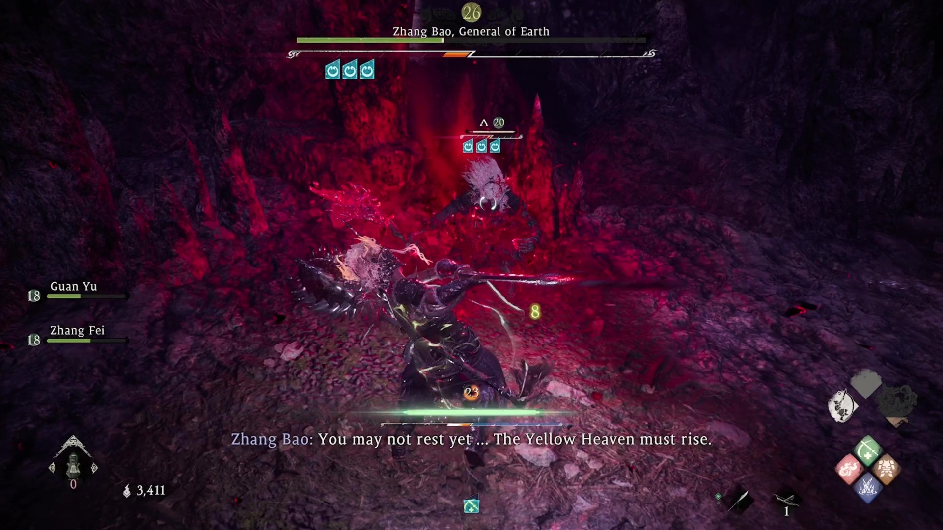 wo long fallen dynasty zhang bao boss fight warlock