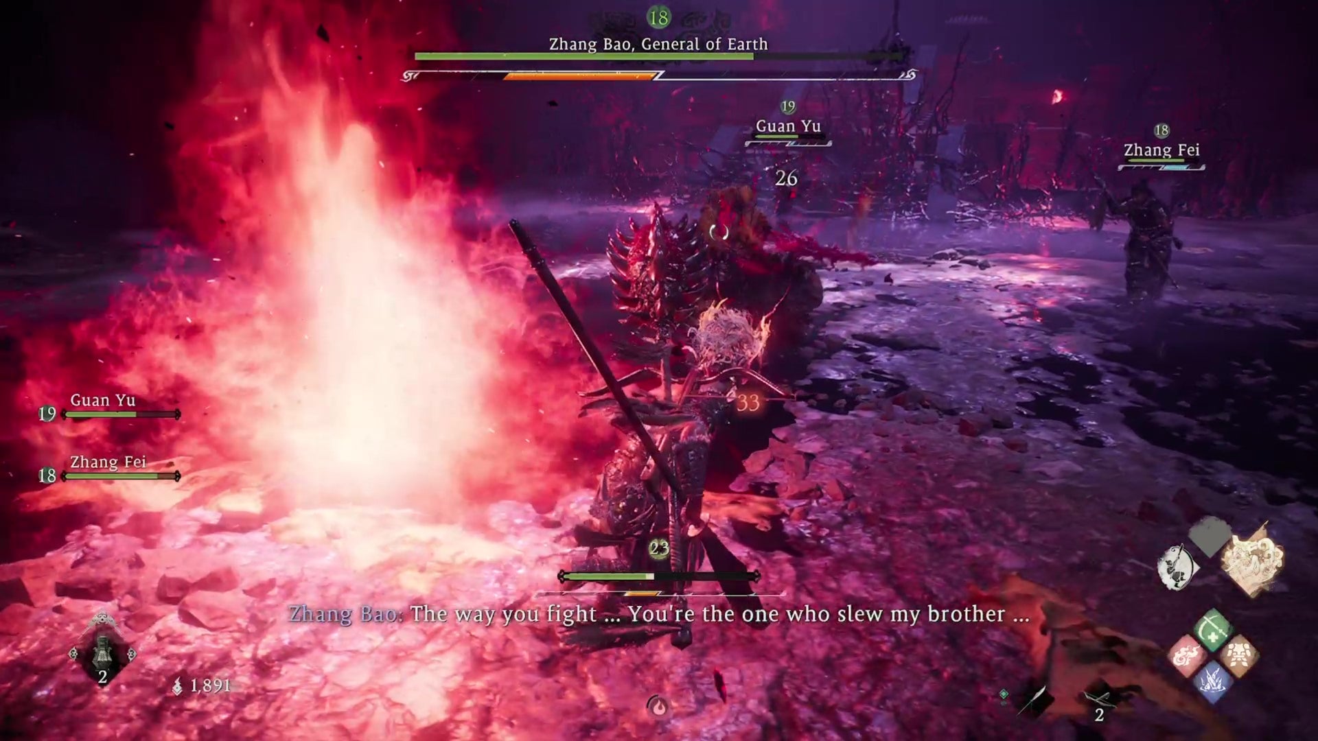 wo long fallen dynasty zhang bao ground attack