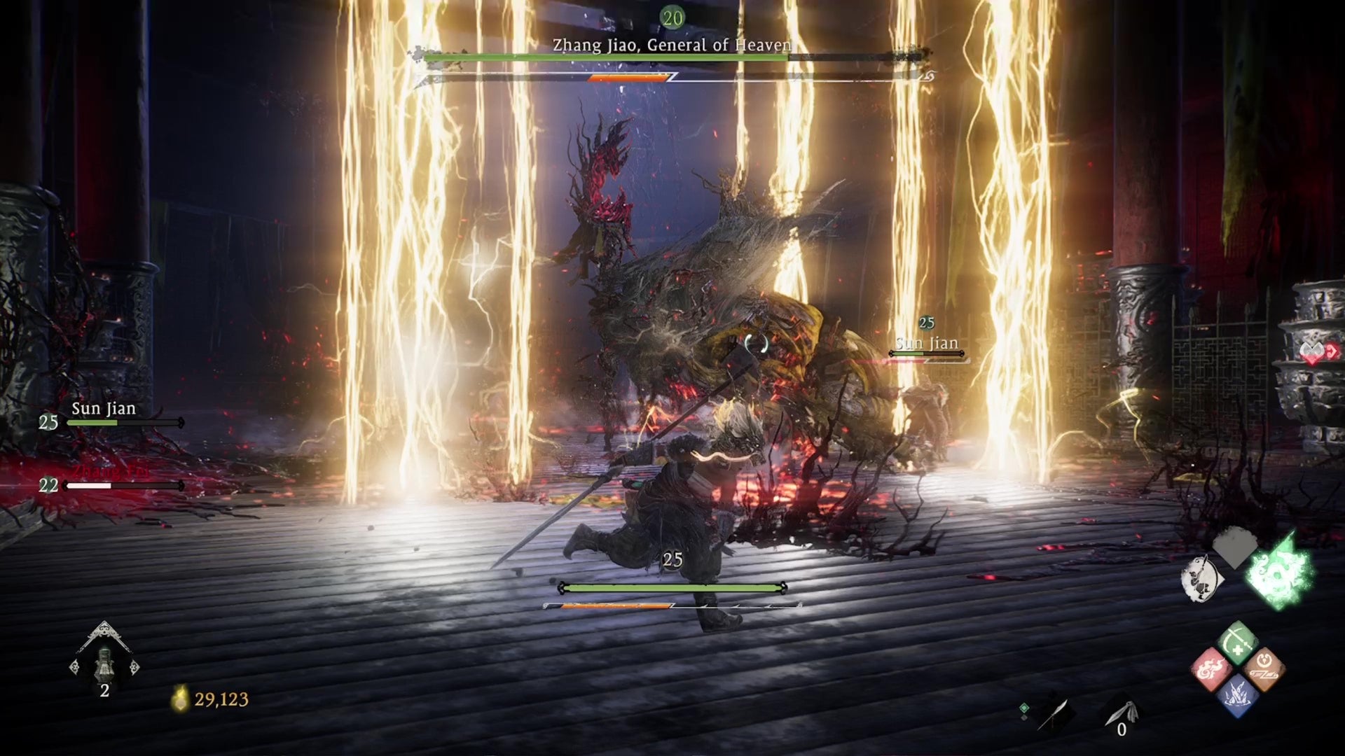 Wo Long Fallen Dynasty, Zhang Jiao combo lightning attack