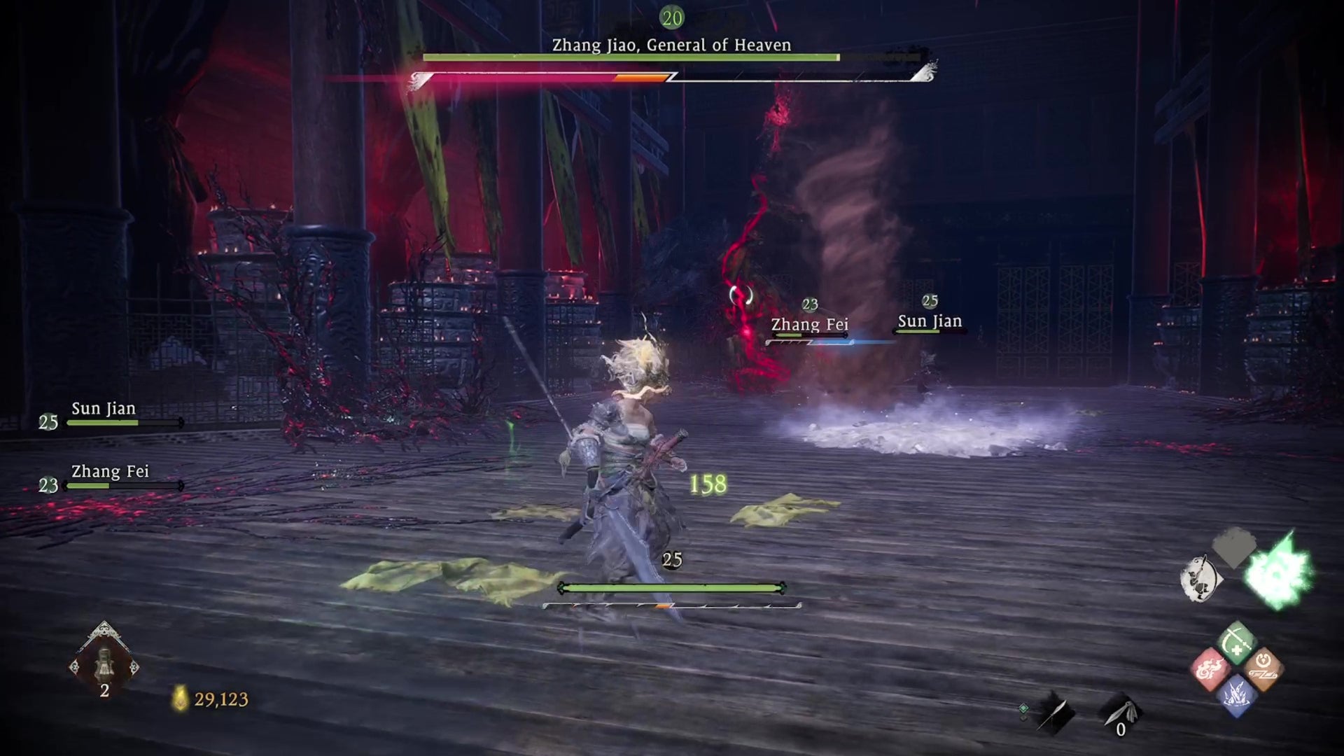 wo long fallen dynasty zhang jiao unguardable staff attack