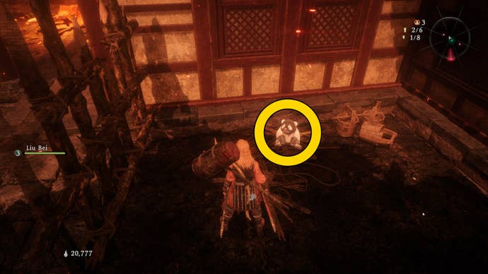 The player in Wo Long stands next to a Shitieshou.