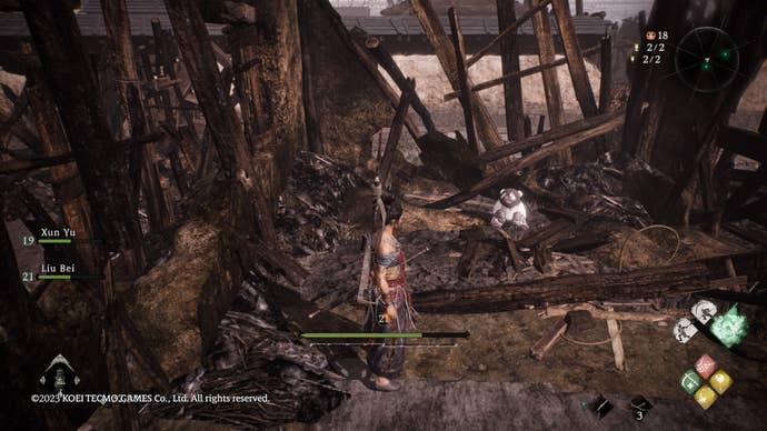 A Shitieshou panda bear loafing around in Wo Long