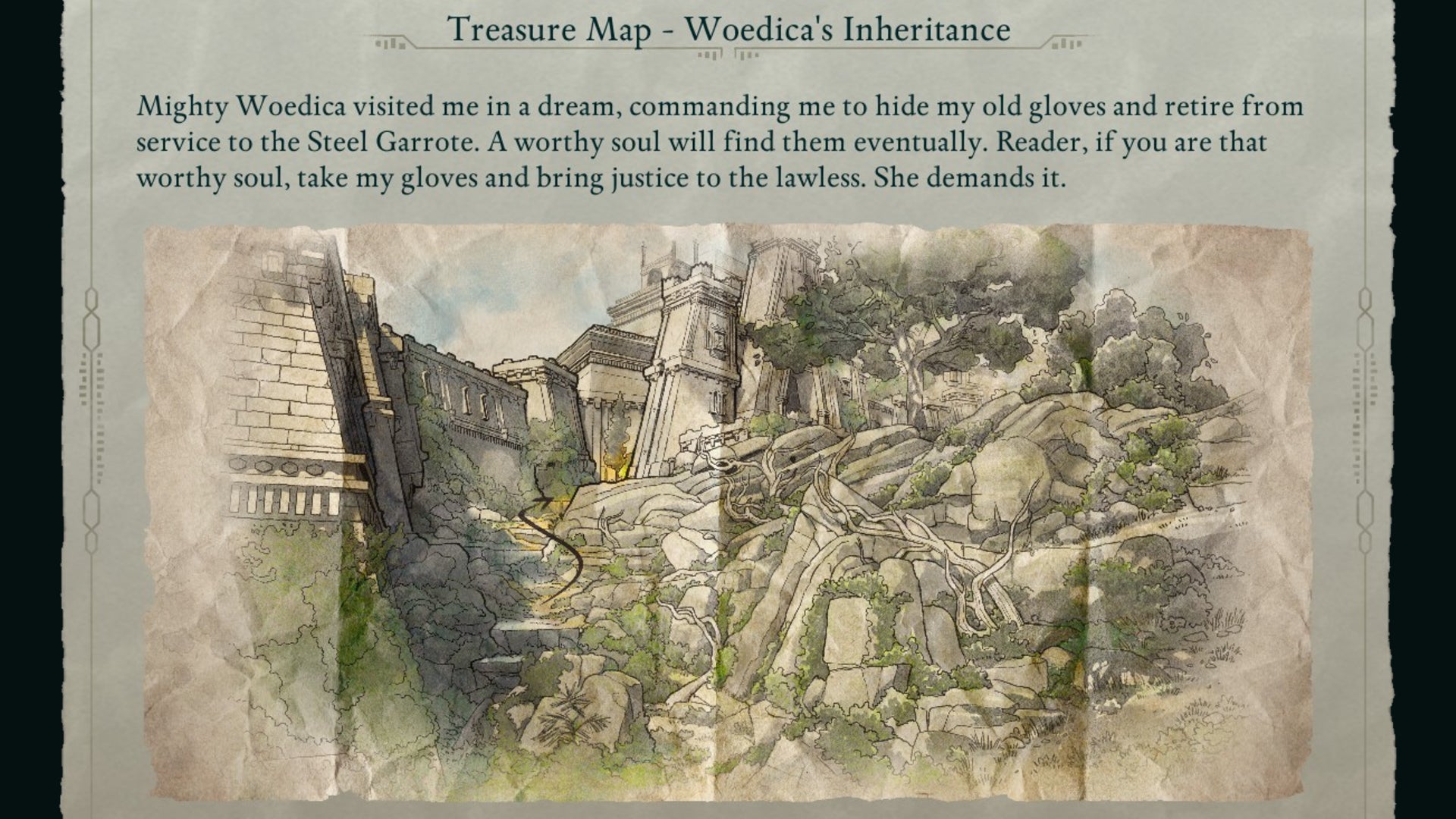 The Teasure Map for Woedica's Inheritance in Avowed. - 10