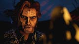 A screenshot from The Wolf Among Us 2 showing a close-up of protagonist Bigby Wolf with a fierce expression on his face.