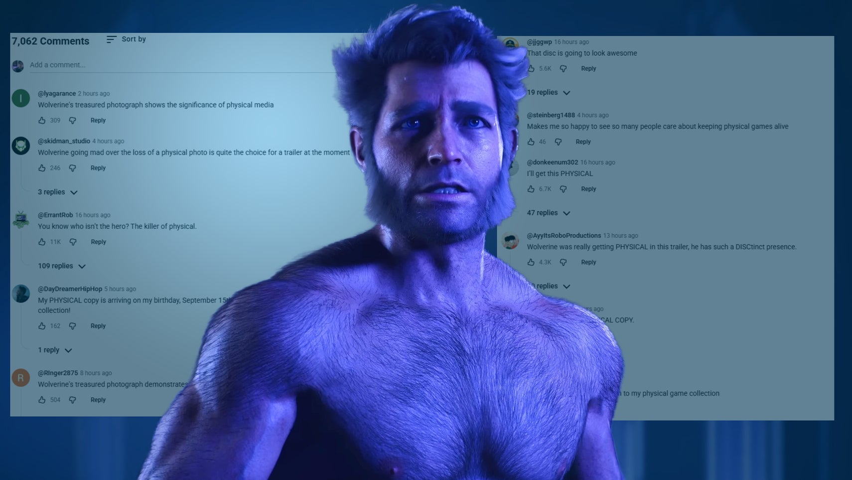 Wolverine angry comments custom header