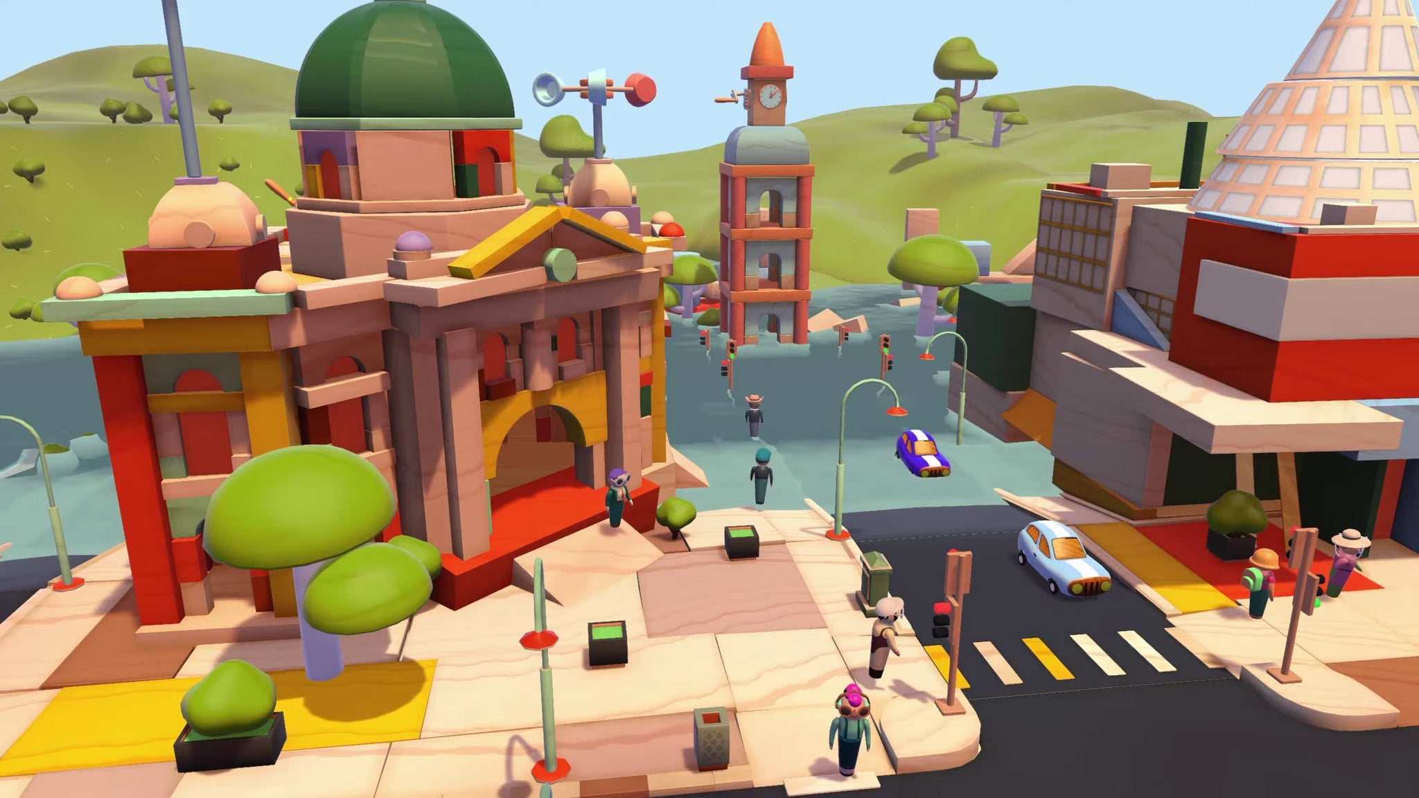 A toy town full of playpeople in Wood & Weather's announcement trailer. - 39