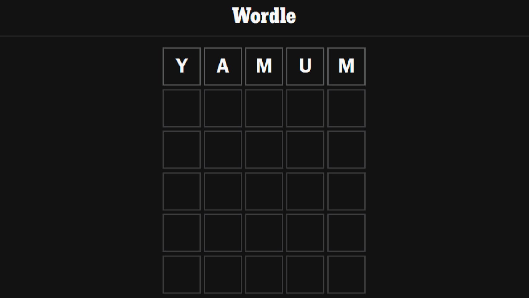 A swear in Wordle. - 1