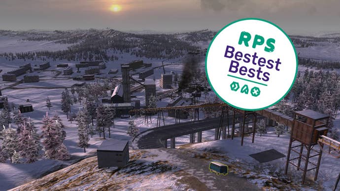 A Siberian townscape in Workers & Resources: Soviet Union complete with Bestest Best badge.