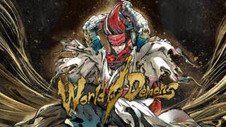 World of Demons artwork with quiffed warrior and game logo