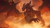 World of Warcraft artwork depicting a huge dragon wreathed in flame.