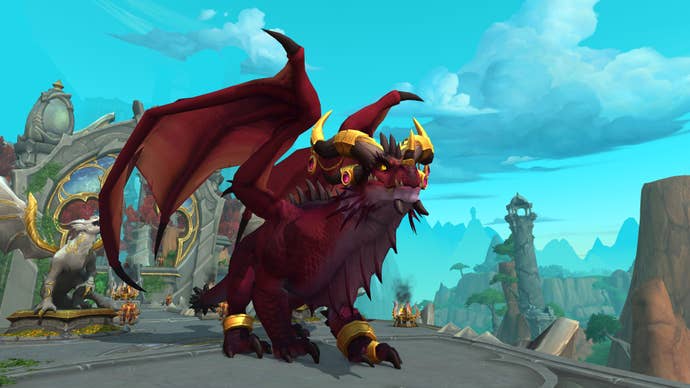 A dragon from World of Warcraft’s latest expansion Dragonflight.